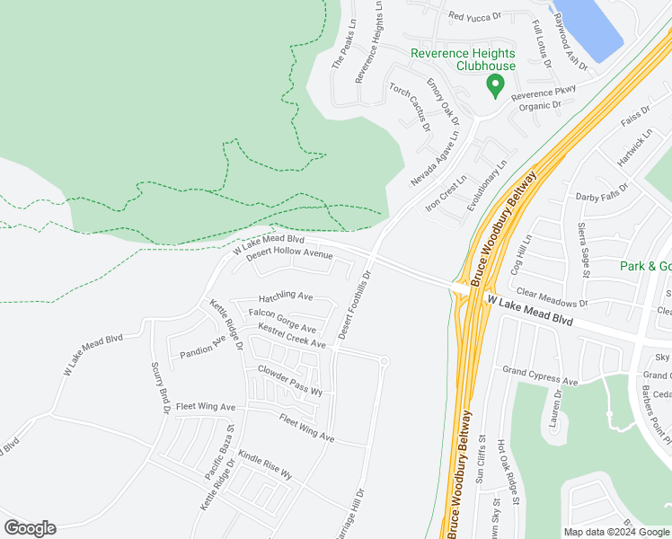 map of restaurants, bars, coffee shops, grocery stores, and more near 2384 Switchback Valley Street in Las Vegas