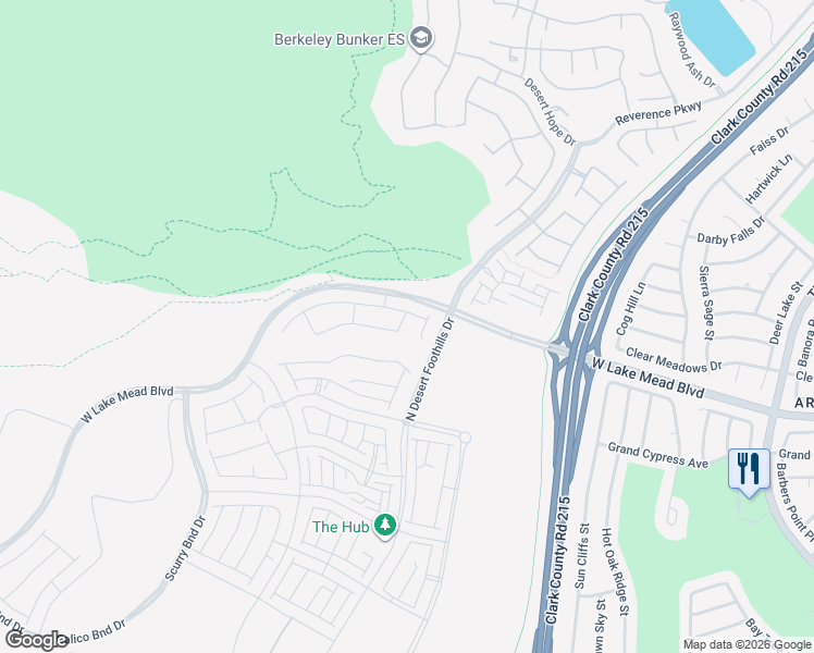 map of restaurants, bars, coffee shops, grocery stores, and more near 2384 Switchback Valley Street in Las Vegas