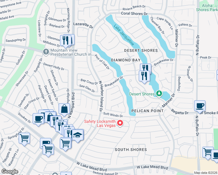 map of restaurants, bars, coffee shops, grocery stores, and more near 8225 Lauderdale Court in Las Vegas