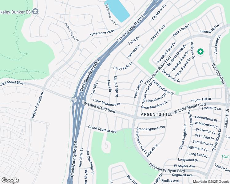 map of restaurants, bars, coffee shops, grocery stores, and more near 2521 Sierra Sage Street in Las Vegas