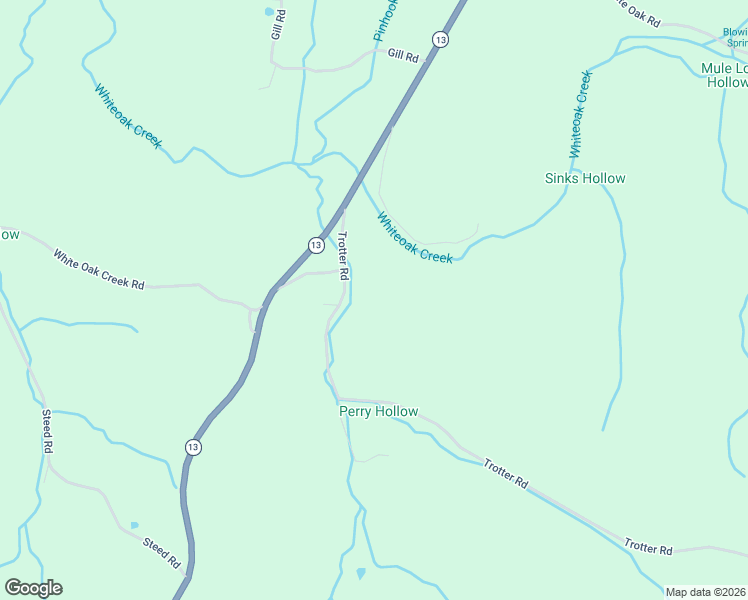 map of restaurants, bars, coffee shops, grocery stores, and more near 210 Trotter Road in Waverly