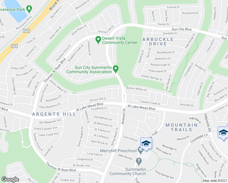 map of restaurants, bars, coffee shops, grocery stores, and more near 2512 Maddington Drive in Las Vegas