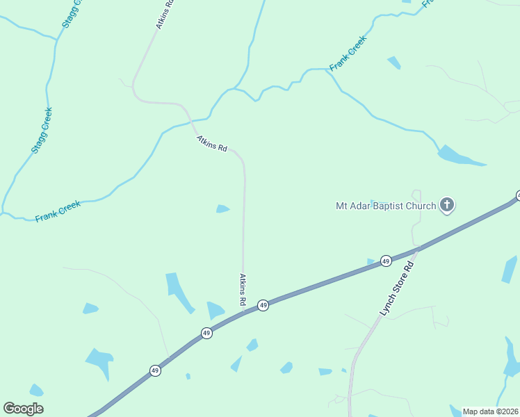 map of restaurants, bars, coffee shops, grocery stores, and more near 7223 Atkins Road in Mebane