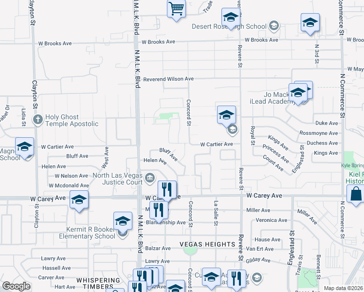 map of restaurants, bars, coffee shops, grocery stores, and more near 1104 Star Gazing Avenue in North Las Vegas