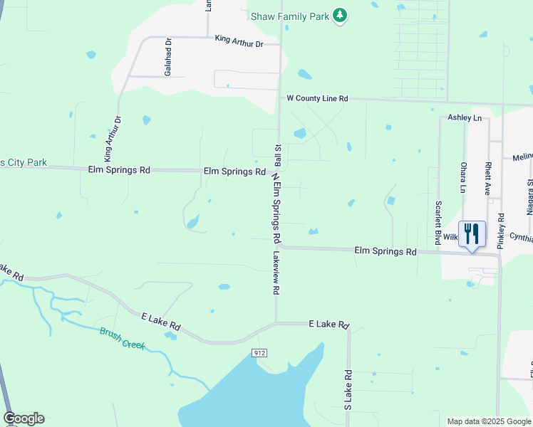 map of restaurants, bars, coffee shops, grocery stores, and more near 169 North Elm Springs Road in Springdale