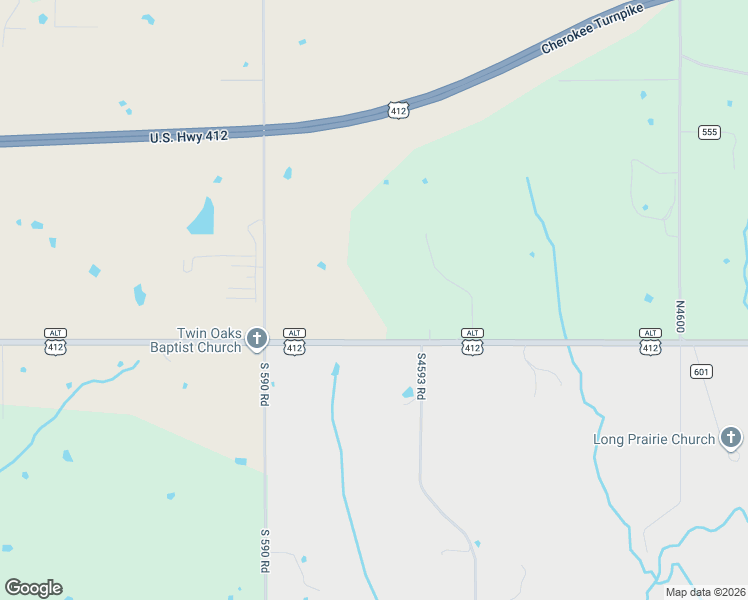 map of restaurants, bars, coffee shops, grocery stores, and more near 10854 U.S. 412 in Kansas