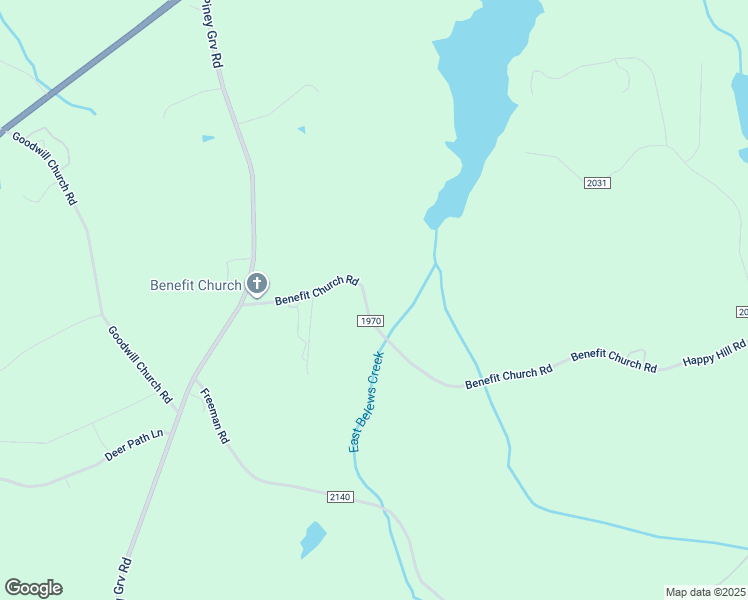 map of restaurants, bars, coffee shops, grocery stores, and more near 9397 Benefit Church Road in Kernersville