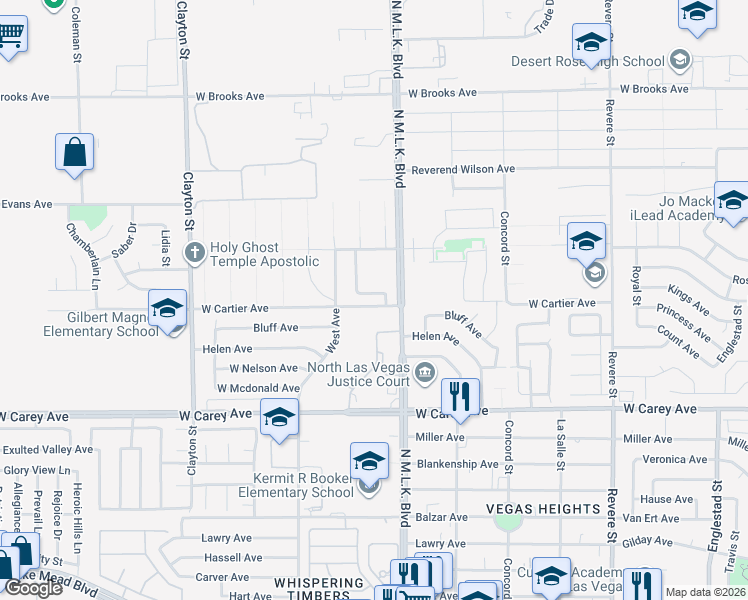 map of restaurants, bars, coffee shops, grocery stores, and more near 1537 Golden Sea Lane in North Las Vegas