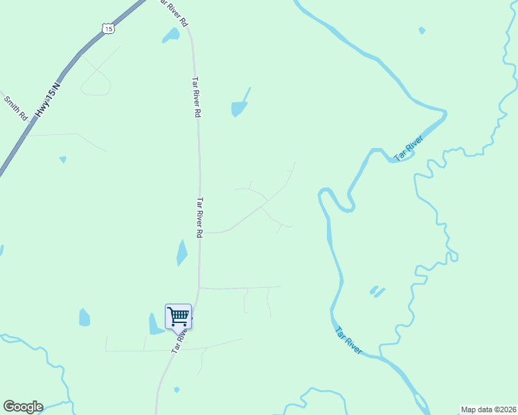 map of restaurants, bars, coffee shops, grocery stores, and more near Hidden Springs Lane in Granville County