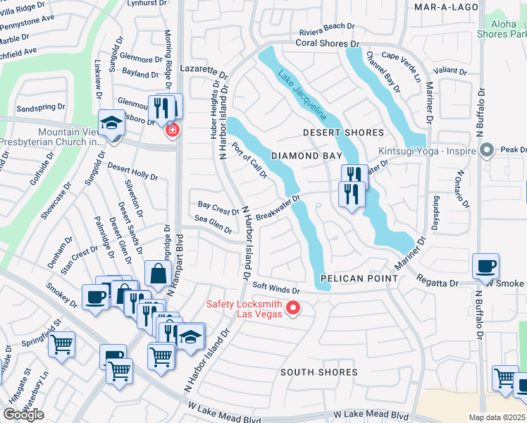 map of restaurants, bars, coffee shops, grocery stores, and more near 8229 Lauderdale Court in Las Vegas
