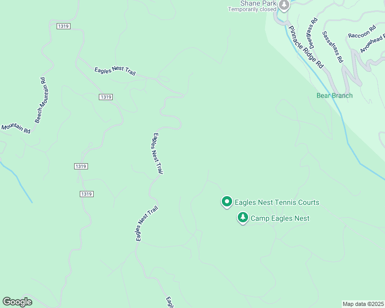 map of restaurants, bars, coffee shops, grocery stores, and more near Eagle Creek Trail in Beech Mountain