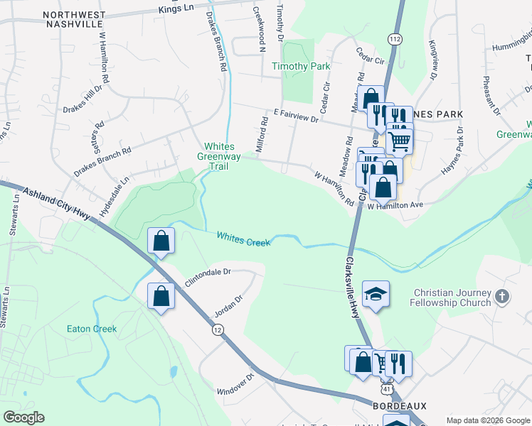 map of restaurants, bars, coffee shops, grocery stores, and more near in Nashville