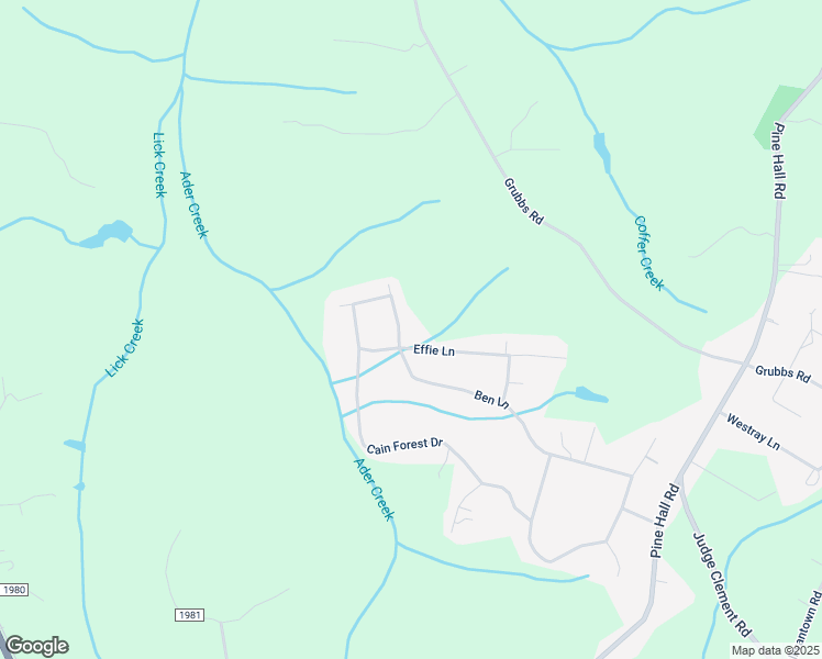 map of restaurants, bars, coffee shops, grocery stores, and more near 4395 Ben Lane in Walkertown