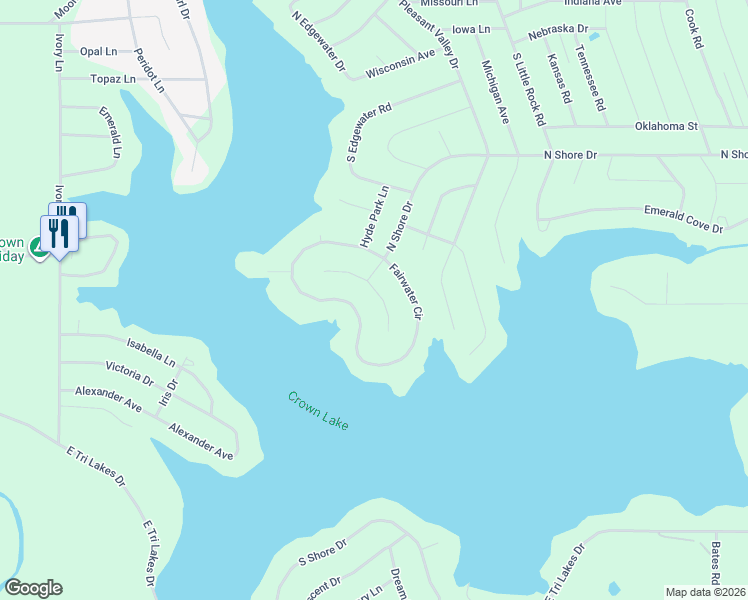 map of restaurants, bars, coffee shops, grocery stores, and more near 1005 Twin Pts in Horseshoe Bend