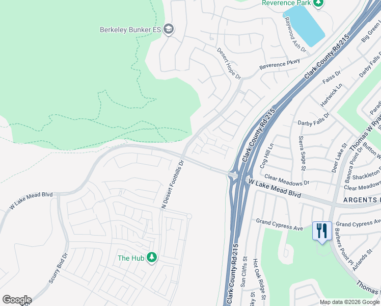 map of restaurants, bars, coffee shops, grocery stores, and more near Unnamed Road in Las Vegas