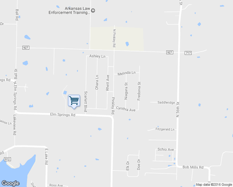 map of restaurants, bars, coffee shops, grocery stores, and more near 244 Pinkley Road in Springdale