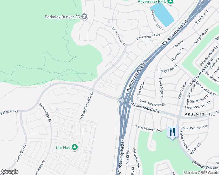 map of restaurants, bars, coffee shops, grocery stores, and more near 11402 Ethereal Landing Avenue in Las Vegas