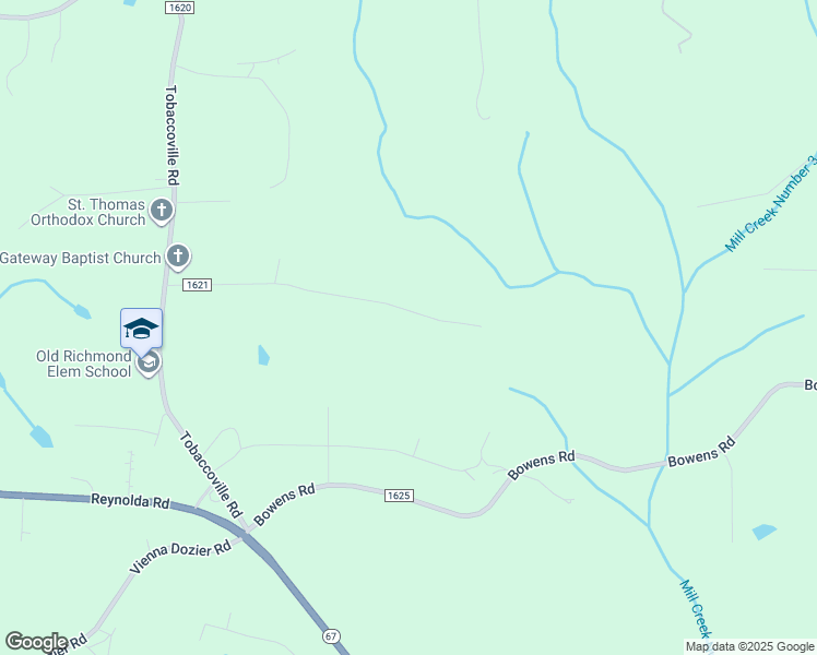 map of restaurants, bars, coffee shops, grocery stores, and more near 4352 Briggs Road in Tobaccoville
