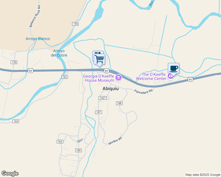 map of restaurants, bars, coffee shops, grocery stores, and more near in Abiquiu