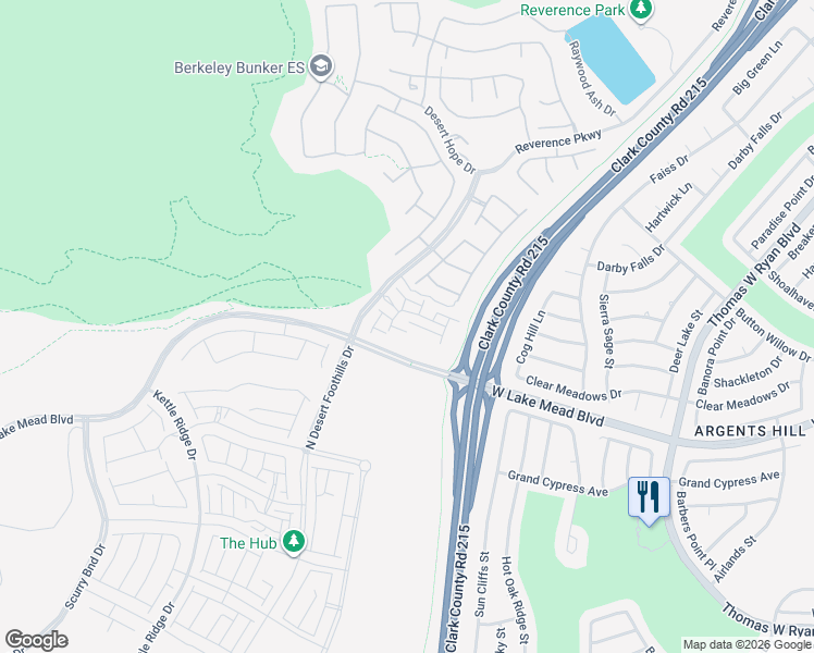 map of restaurants, bars, coffee shops, grocery stores, and more near W. Lake Mead in Las Vegas