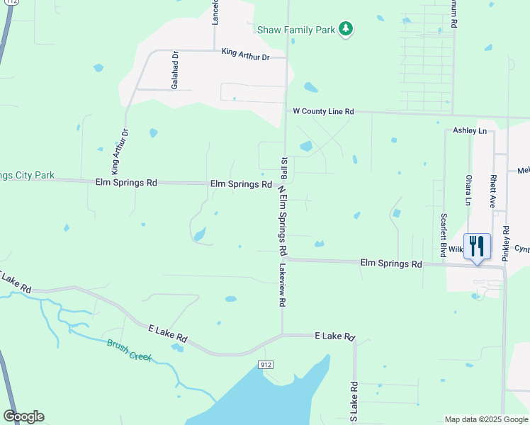 map of restaurants, bars, coffee shops, grocery stores, and more near 169 North Elm Springs Road in Springdale