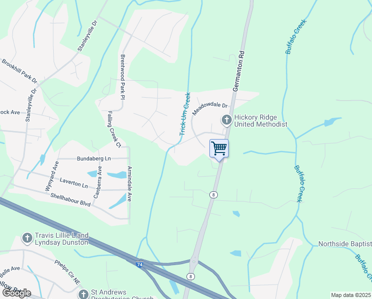 map of restaurants, bars, coffee shops, grocery stores, and more near 1460 Pebblebrook Road in Winston-Salem