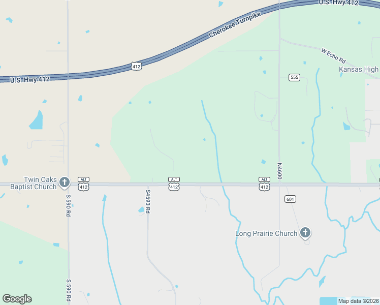 map of restaurants, bars, coffee shops, grocery stores, and more near 11238 U.S. 412 in Kansas