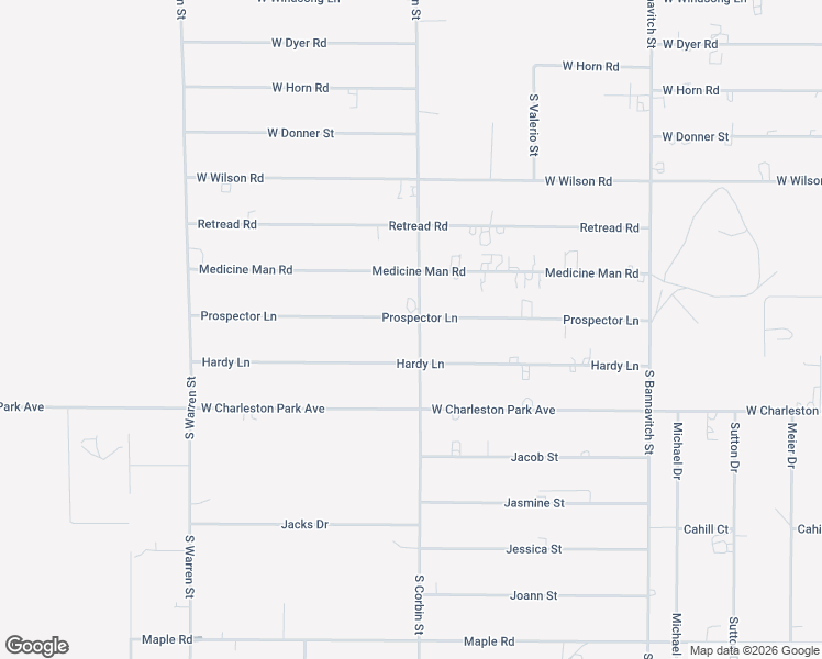 map of restaurants, bars, coffee shops, grocery stores, and more near 830 South Corbin Street in Pahrump