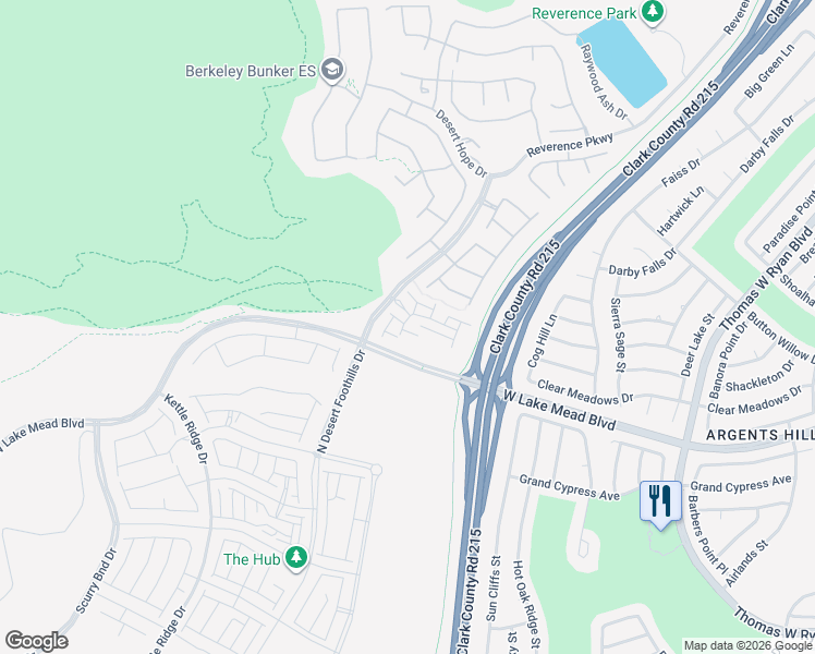 map of restaurants, bars, coffee shops, grocery stores, and more near W. Lake Mead in Las Vegas