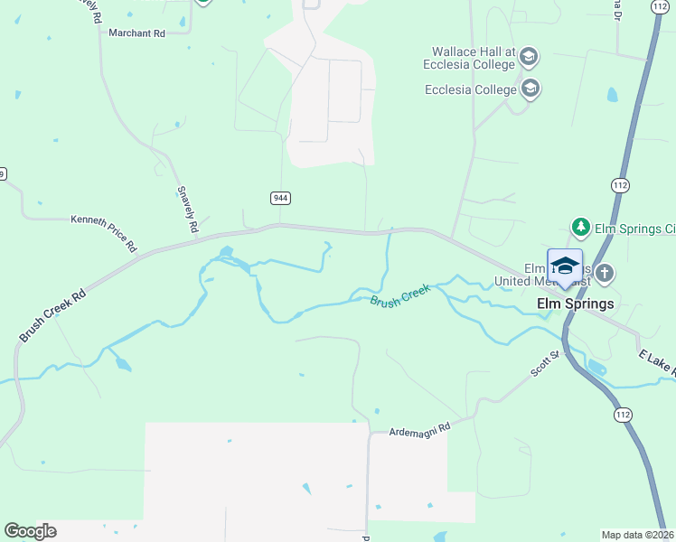 map of restaurants, bars, coffee shops, grocery stores, and more near 855 Water Avenue in Springdale