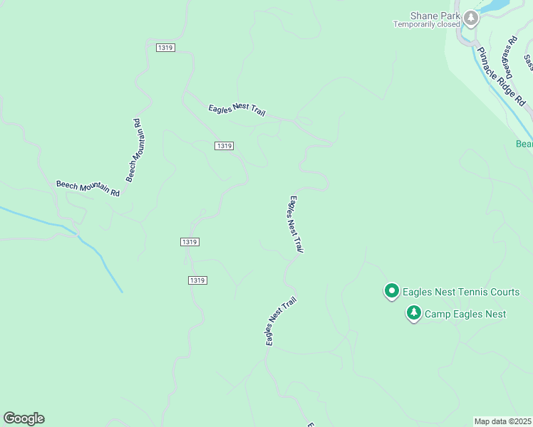 map of restaurants, bars, coffee shops, grocery stores, and more near Eagles Nest Trail in Avery County