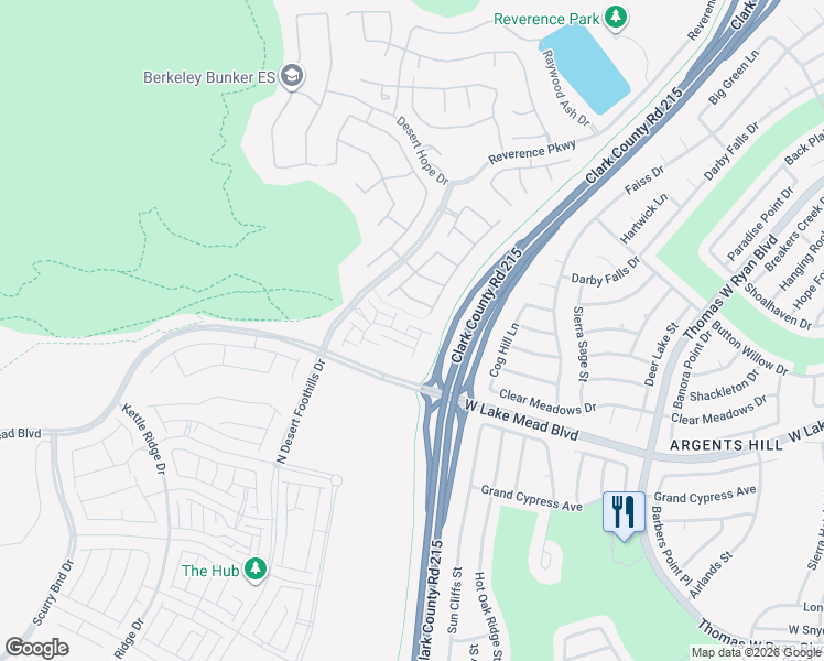 map of restaurants, bars, coffee shops, grocery stores, and more near 11402 Ethereal Landing Avenue in Las Vegas