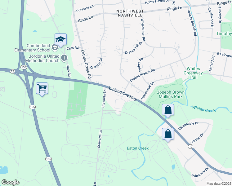map of restaurants, bars, coffee shops, grocery stores, and more near 832 Ashland Place Drive in Nashville