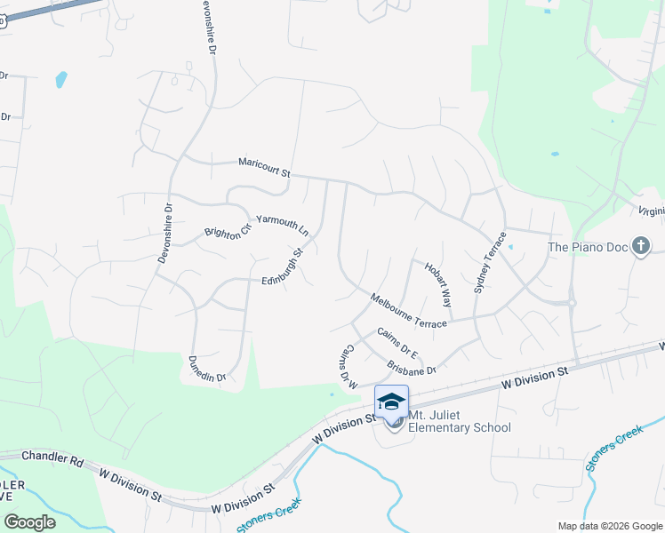 map of restaurants, bars, coffee shops, grocery stores, and more near 1711 Carrington Court in Mt. Juliet