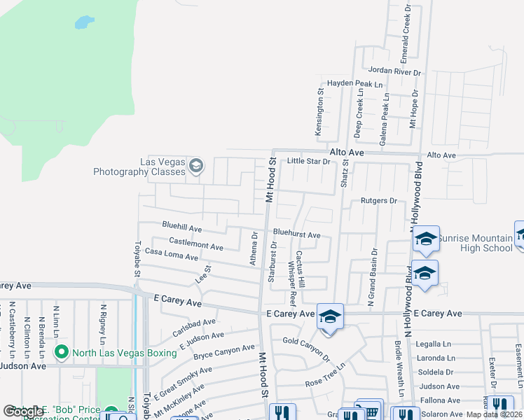 map of restaurants, bars, coffee shops, grocery stores, and more near 6286 Stone Hollow Avenue in Las Vegas