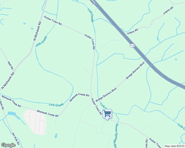 map of restaurants, bars, coffee shops, grocery stores, and more near 1863 Potter Town Road in Midway