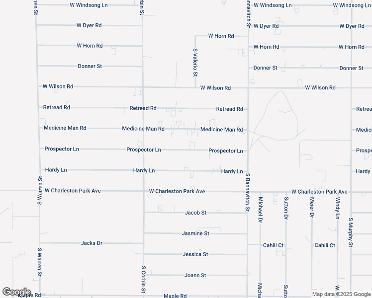 map of restaurants, bars, coffee shops, grocery stores, and more near 4300 Prospector Lane in Pahrump