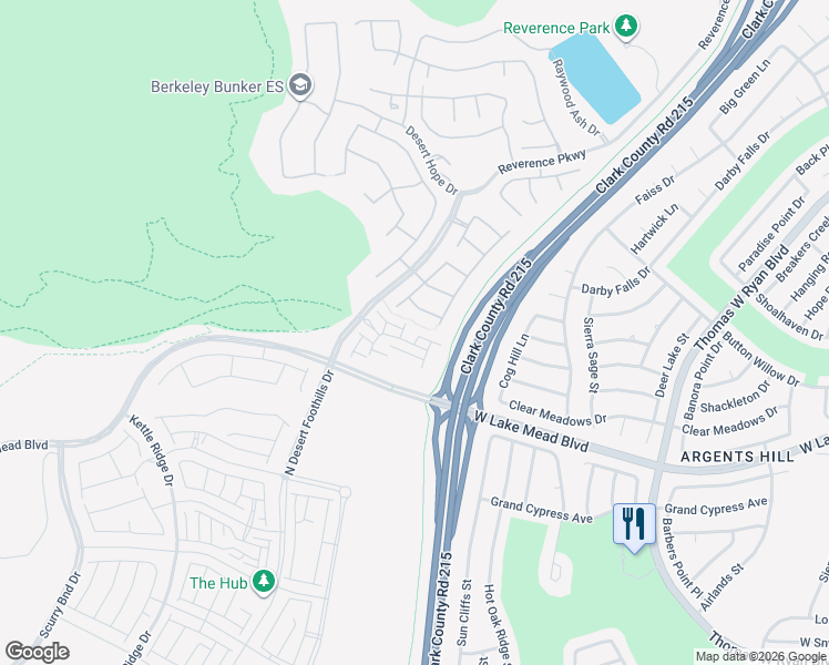 map of restaurants, bars, coffee shops, grocery stores, and more near 2537 Monolith Street in Las Vegas