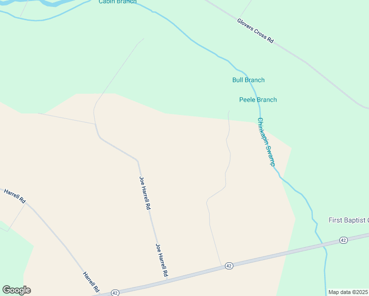 map of restaurants, bars, coffee shops, grocery stores, and more near 1637 North Carolina 42 in Colerain