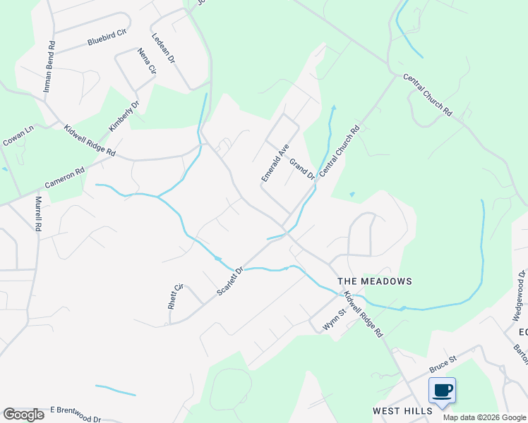 map of restaurants, bars, coffee shops, grocery stores, and more near 3835 Emerald Avenue in Morristown