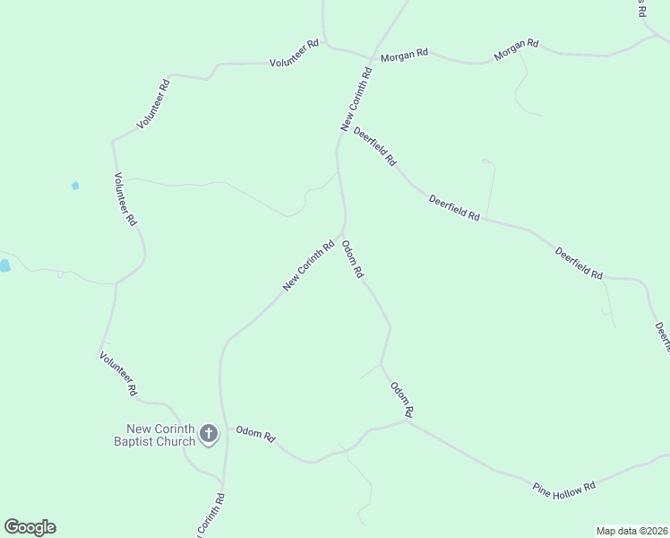 map of restaurants, bars, coffee shops, grocery stores, and more near 2105 New Corinth Road in Rutledge