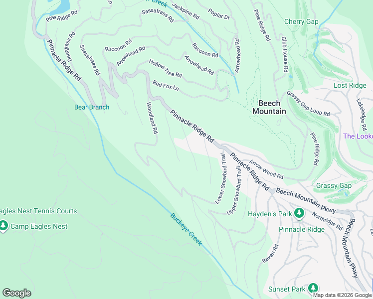 map of restaurants, bars, coffee shops, grocery stores, and more near 111 Aster Trail in Beech Mountain