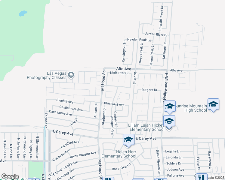 map of restaurants, bars, coffee shops, grocery stores, and more near 6370 Canyon Vista Court in Las Vegas