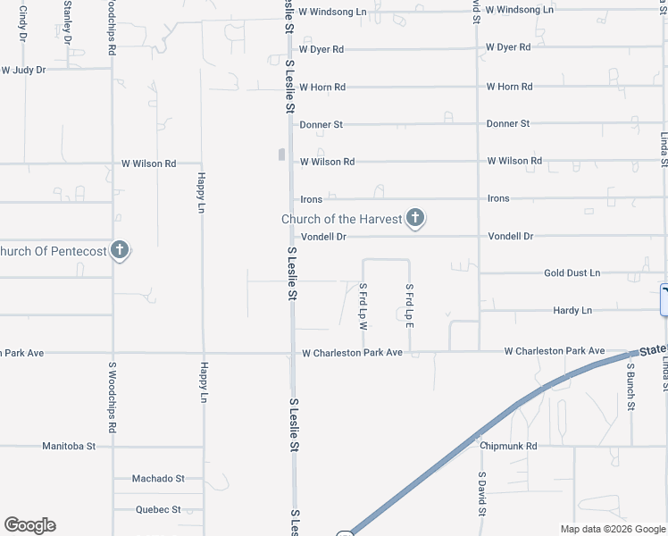 map of restaurants, bars, coffee shops, grocery stores, and more near 1921 Vondell Drive in Pahrump