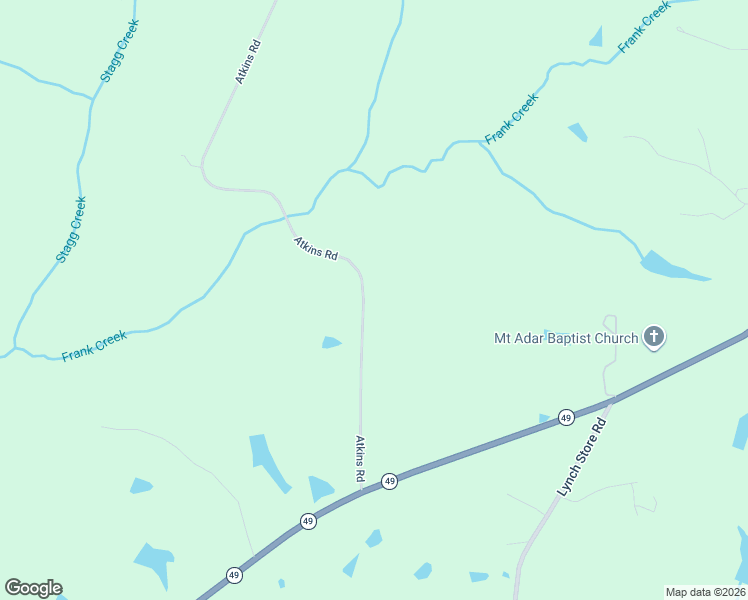 map of restaurants, bars, coffee shops, grocery stores, and more near 7223 Atkins Road in Mebane