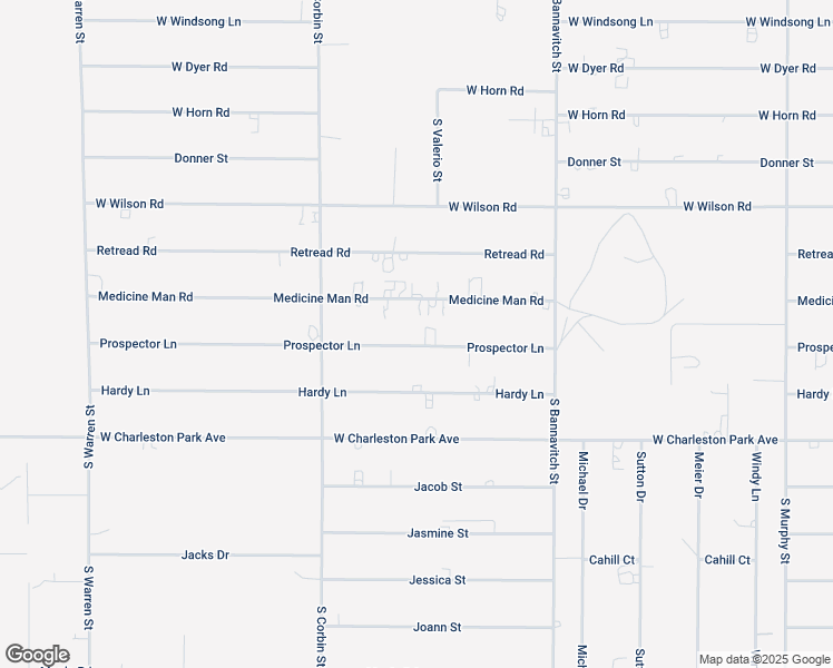 map of restaurants, bars, coffee shops, grocery stores, and more near 4300 Prospector Lane in Pahrump