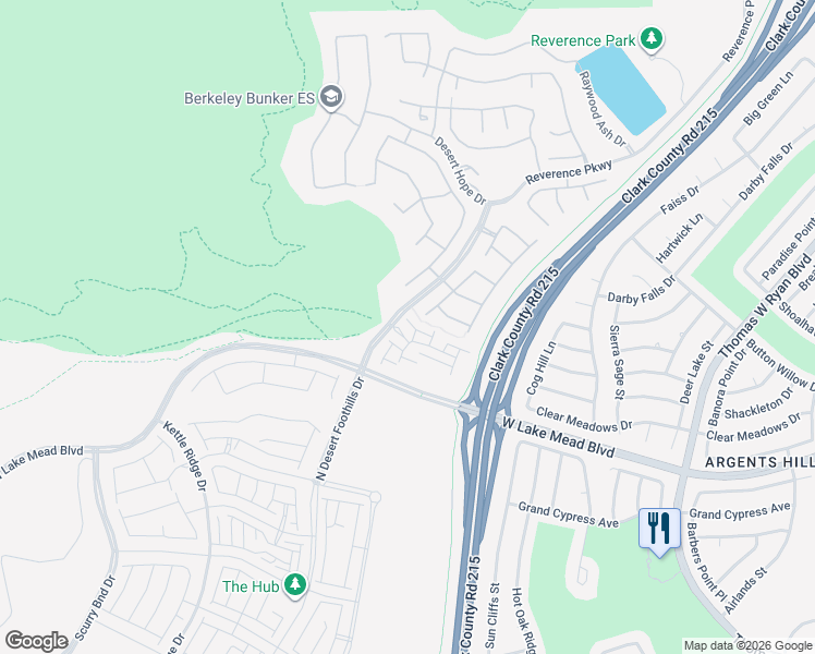 map of restaurants, bars, coffee shops, grocery stores, and more near 11475 Contour Avenue in Las Vegas