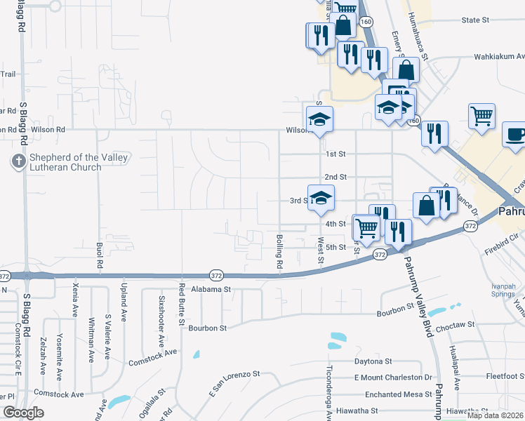 map of restaurants, bars, coffee shops, grocery stores, and more near 731 Mar Azul Court in Pahrump
