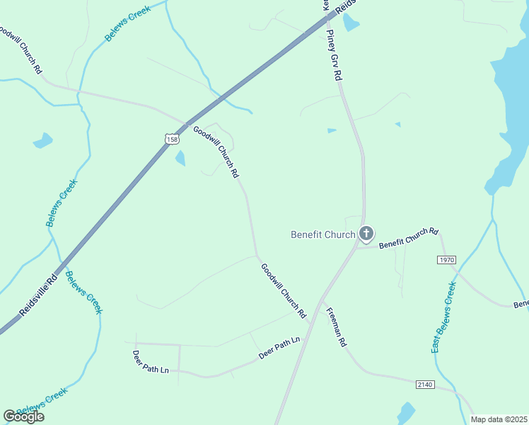 map of restaurants, bars, coffee shops, grocery stores, and more near 9061 Goodwill Church Road in Kernersville