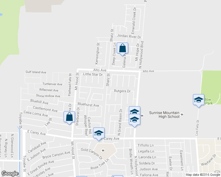 map of restaurants, bars, coffee shops, grocery stores, and more near 6518 Rutgers Drive in Las Vegas